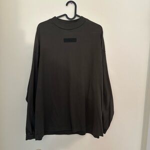 Essentials Dark Gray Long Sleeve Shirt, XXS